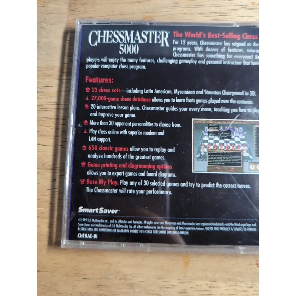 Chessmaster 5000 Windows‎ 95 98 PC CD-ROM Game CHF3844AE Used